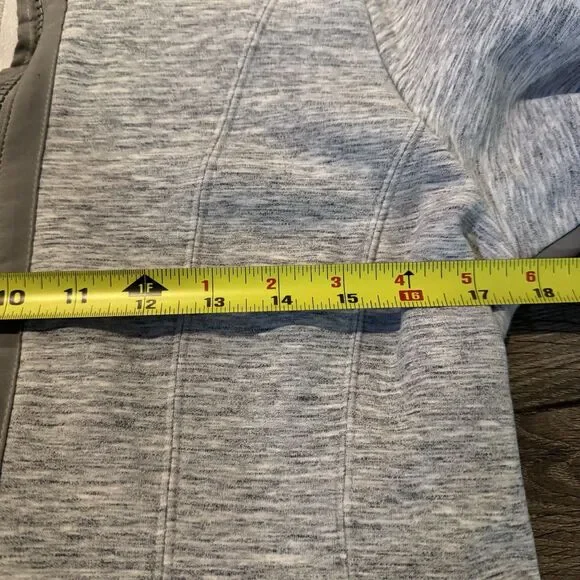 Athleta Victory Hoodie Jacket Full Zip Wmns M Gray Fitted Sweatshirt Thumbholes - Picture 5 of 11